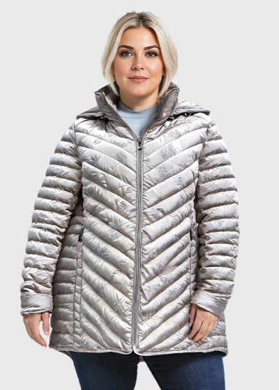 Lil Plus Size beige jacket with pattern