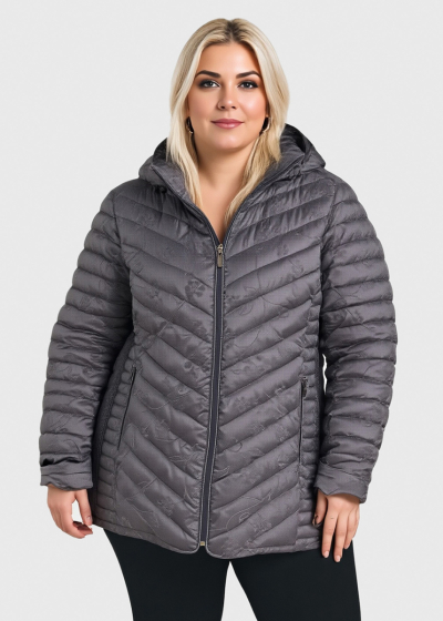 Lil Plus Size grey jacket with pattern