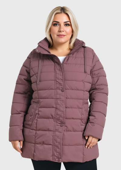 Lucetta Plus Size pink jacket with hood