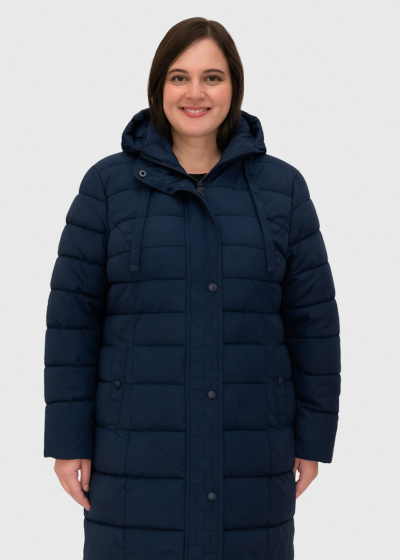 Lucetta Plus Size dark blue jacket with hood