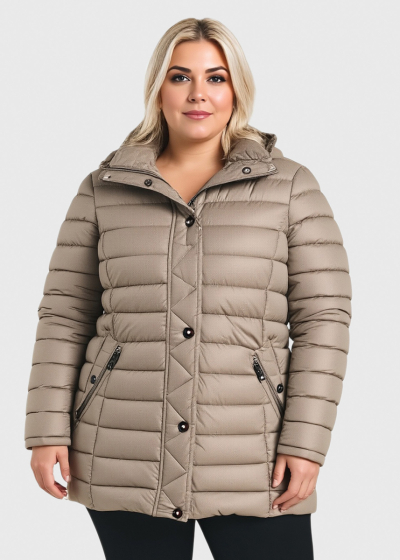 Lydia Plus Size beige short jacket