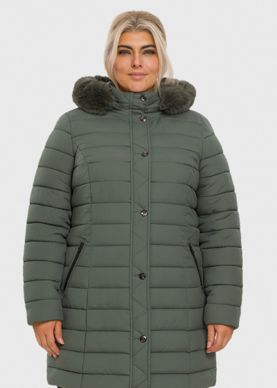 Lydia Plus Size khaki short jacket