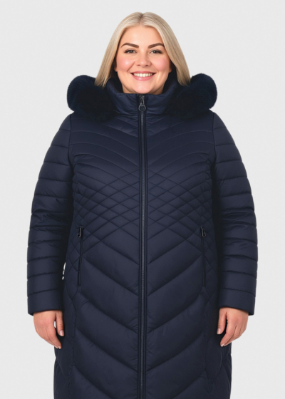 Liena Plus Size dark blue women's jacket 