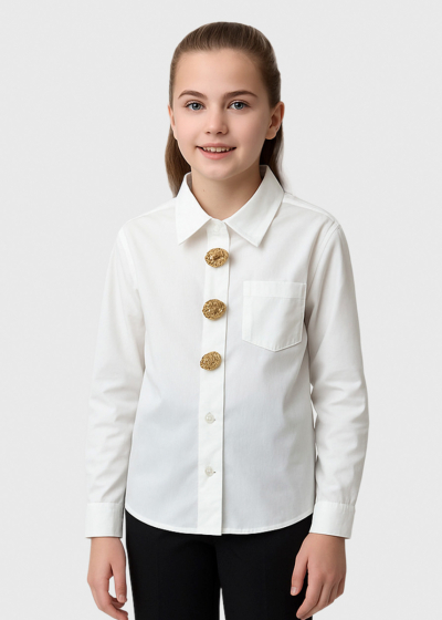 Liza white buttoned blouse