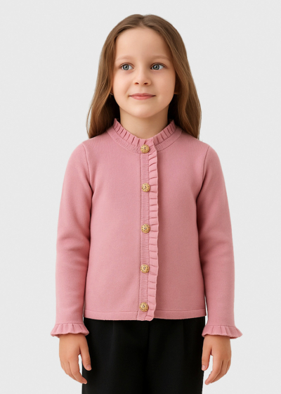 Lotus pink buttoned sweater