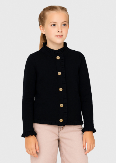 Lotus black buttoned sweater