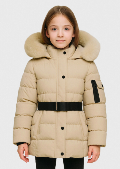 Laia beige jacket with a belt