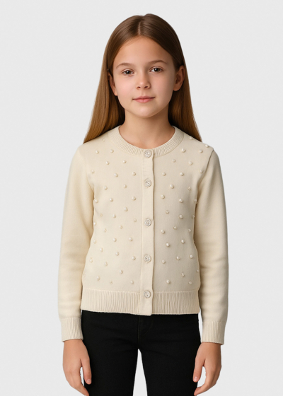 Lauren beige sweater with rhinestones