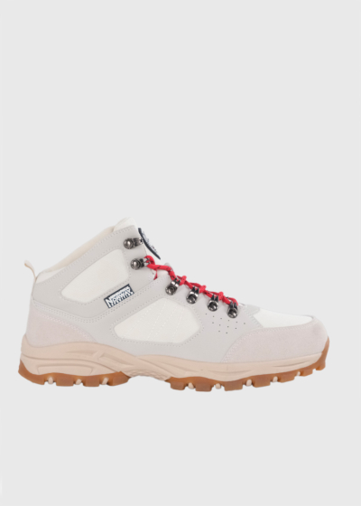 Kuro light beige lace-up boots