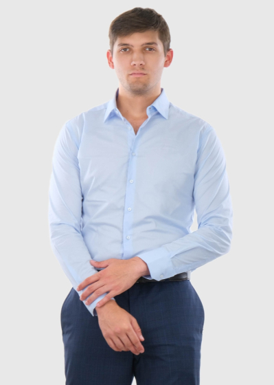 Baccio Slim Fit light blue men's shirt