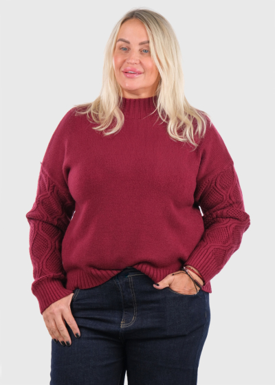 Kamilya bordo knitted sweater
