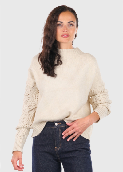 Kamilya beige knitted sweater