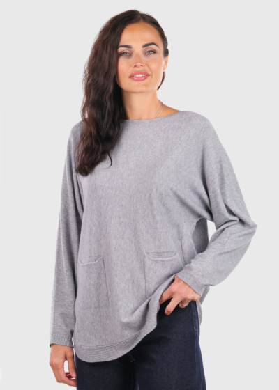 Keren grey sweater with pockets