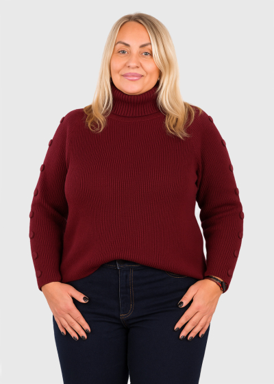 Krislin bordo high neck sweater