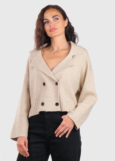 Kristína beige buttoned cardigan 