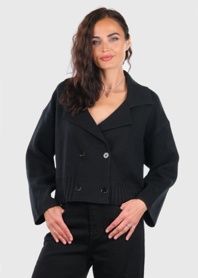 Kristína black buttoned cardigan 