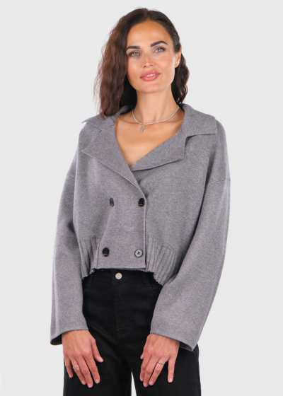 Kristína grey buttoned cardigan 
