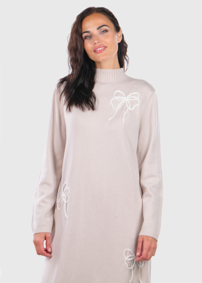 Kaiyo beige long sweater dress 
