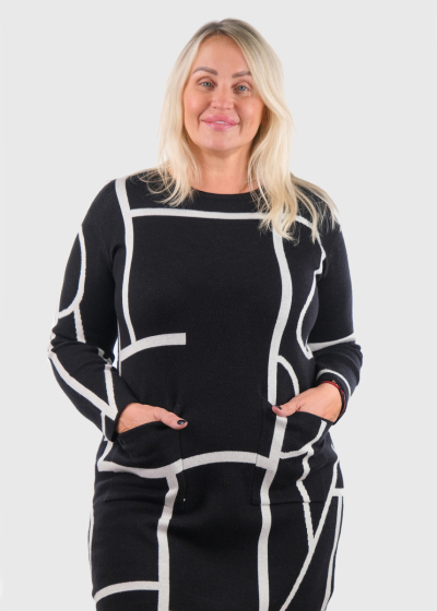 Katy black sweater dress