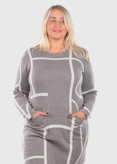 Katy grey sweater dress