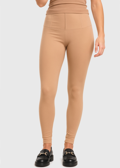 Kaylin beige leggings with insulation