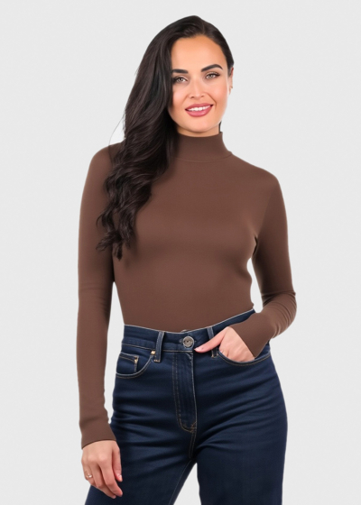 Katolina brown women's turtleneck