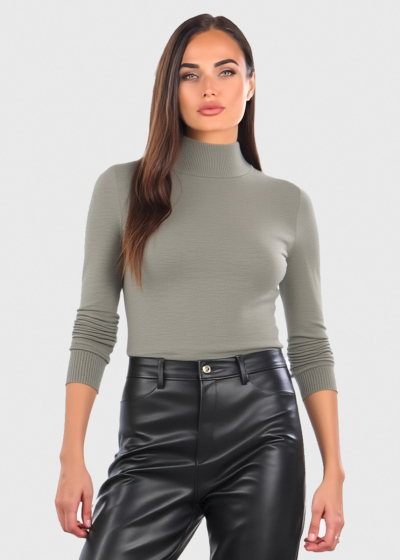 Katolina grey women's turtleneck