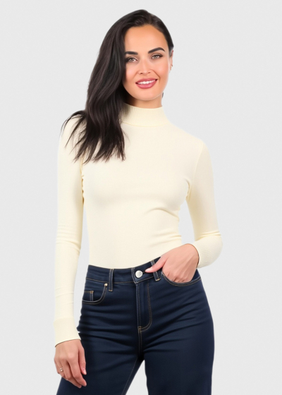 Katolina white women's turtleneck