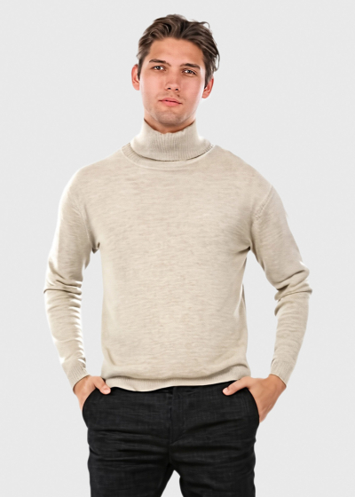 Sergio beige men's turtleneck