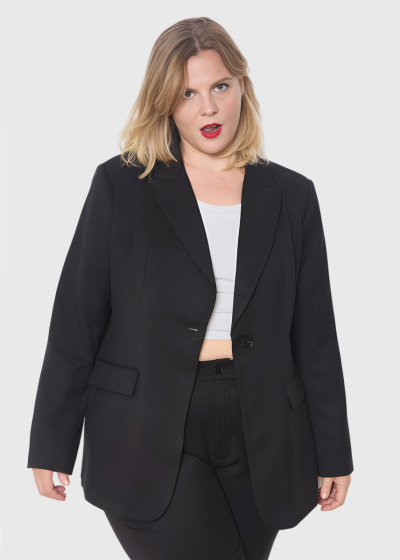 Jeannette Plus Size black women's blazer