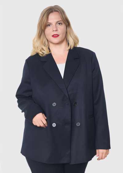 Janet Plus Size dark blue blazer
