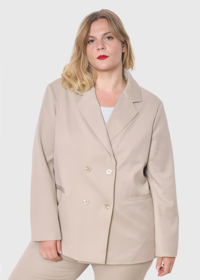 Janet Plus Size beige blazer