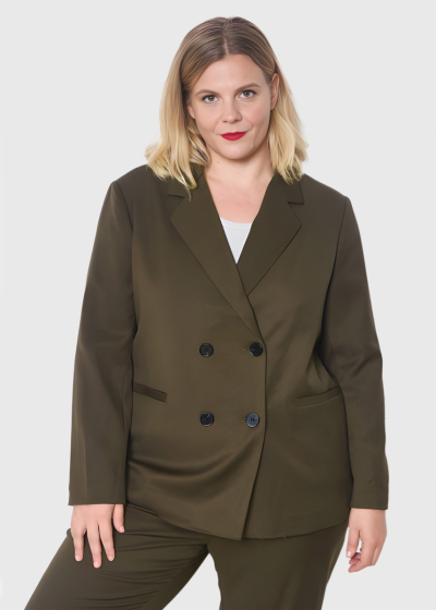 Janet Plus Size khaki blazer