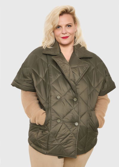 Jamelia Lielo izmēru haki silta veste