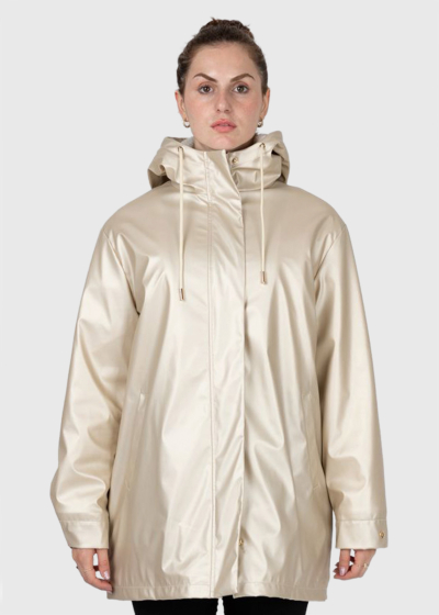 Jane beige jacket with hood