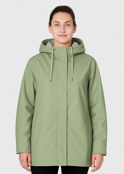Jane light green jacket with hood