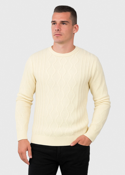 Light beige textured sweater