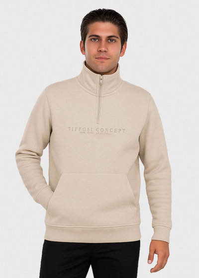 Bēšs džemperis ar rāvējslēdzēju