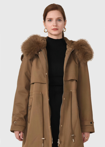 Hanna brown women's parka