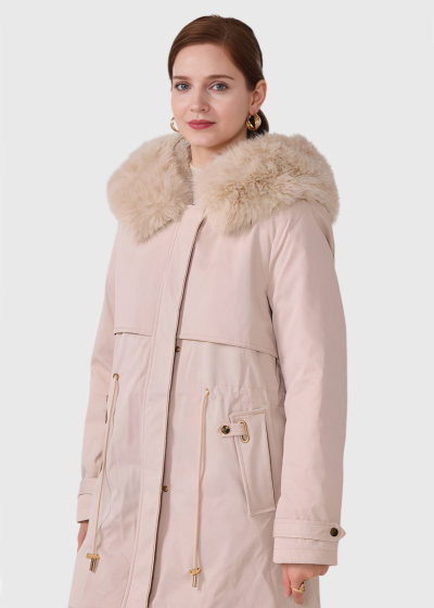 Liza light beige women's parka