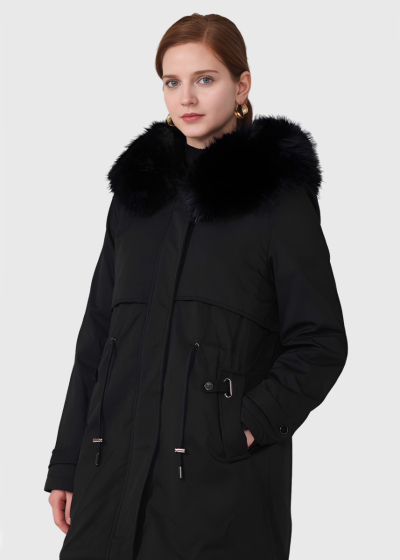Liza black women's parka