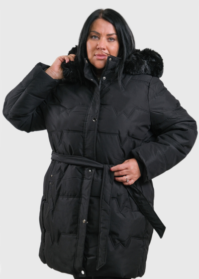 Madel Plus Size black jacket with hood