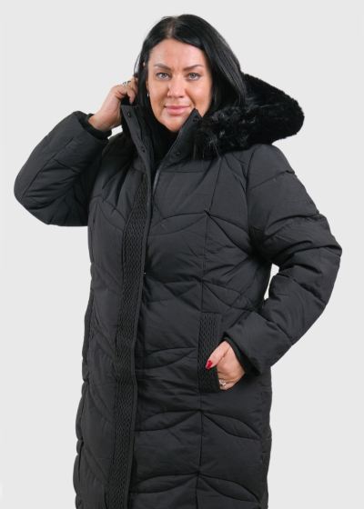 Mia Plus Size black long jacket