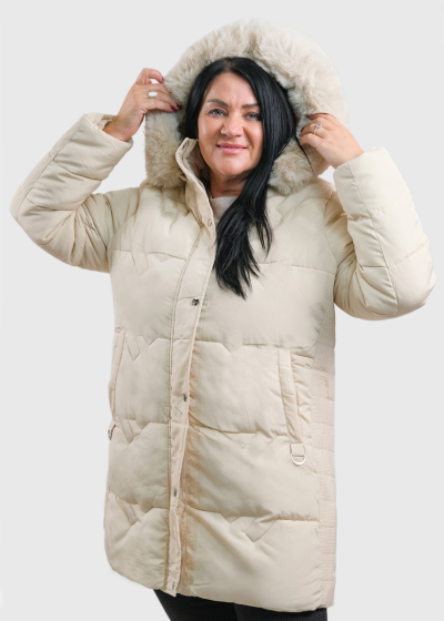 Marinel Plus Size beige women's jacket
