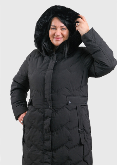 Mariah Plus Size black long jacket