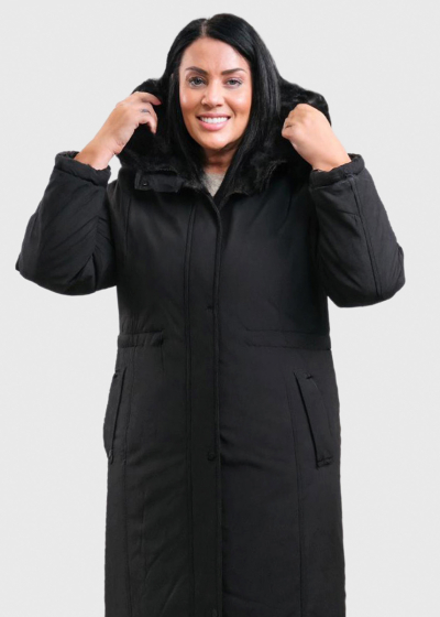 Mulana Plus Size black double sided jacket