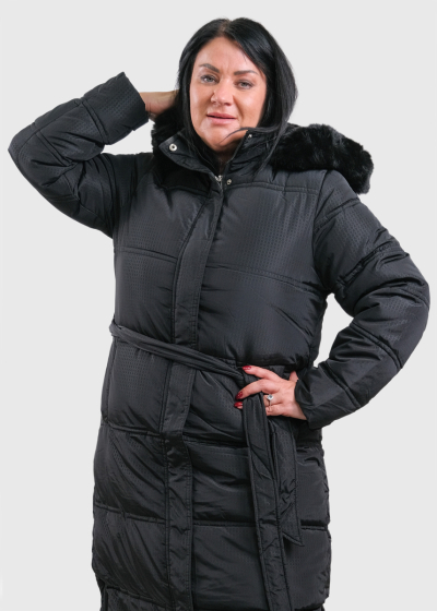 Mircea Plus Size black tie waist jacket