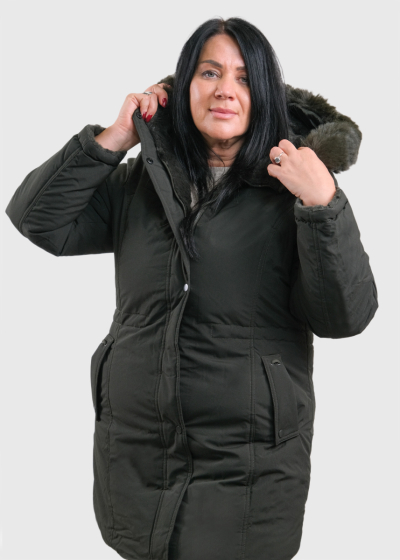 Marise Plus Size khaki double sided jacket