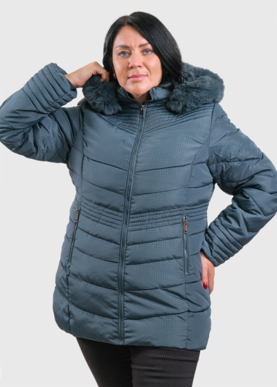 Faiza Plus Size women's jacket with hood
