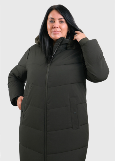 Eby Plus Size khaki long jacket